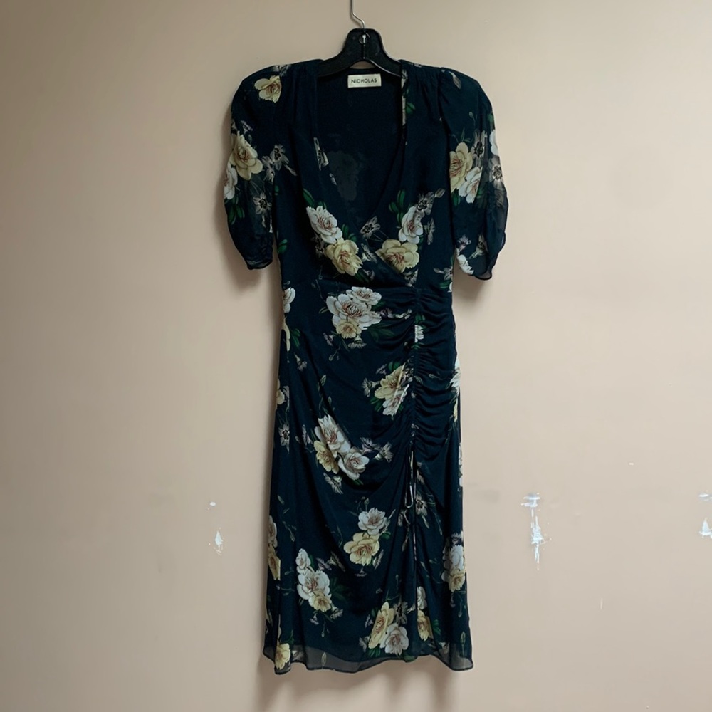 NICHOLAS NAVY FLORAL DRESS